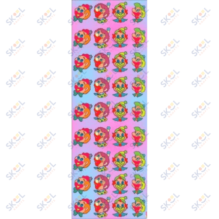 Purim Clown Head Stickers (25 Stickers)