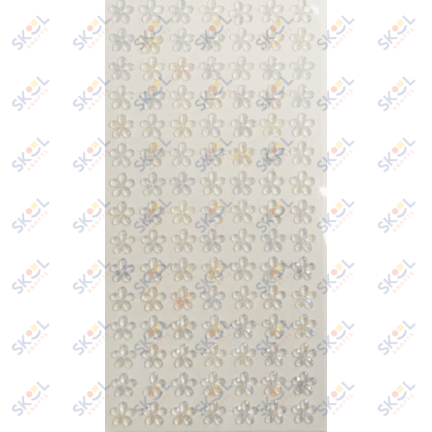 Adhesive Rhinestone Flower Clear 11mm 140/pk