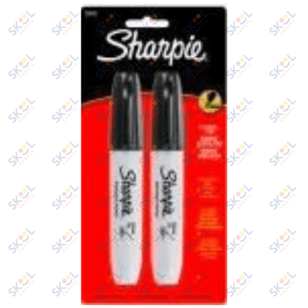 Sharpie black chisel permanent marker 2/pk