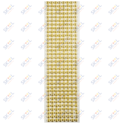 Adhesive pearl Rhinestone Gold 5mm 320/pk