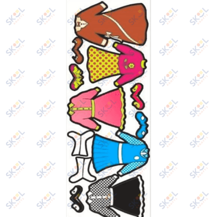 Girl Dress Up Sticker Cutouts