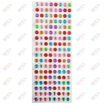 Adhesive Rhinestone Assorted 1/4" 144/pk