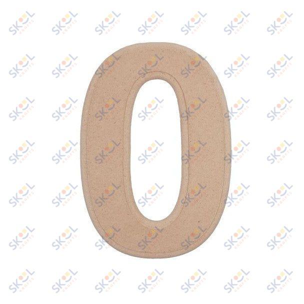 6" Wood Number "0"