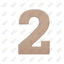6" Wood Number ("1")