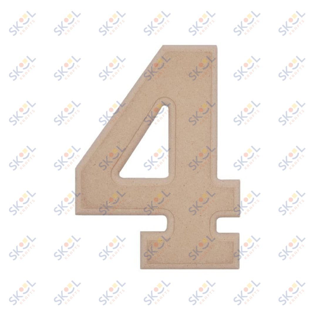 6" Wood Number "0"