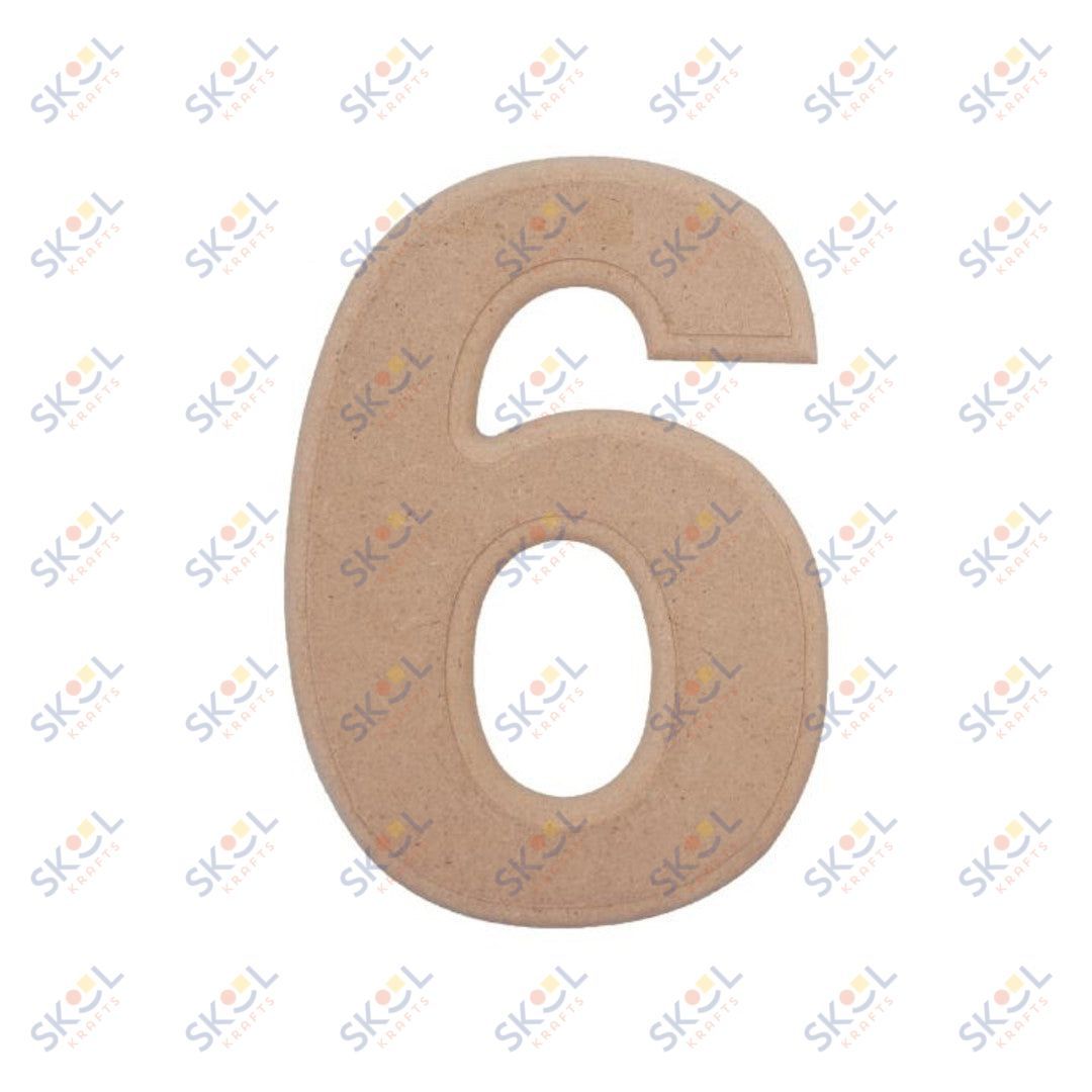 6" Wood Number "0"