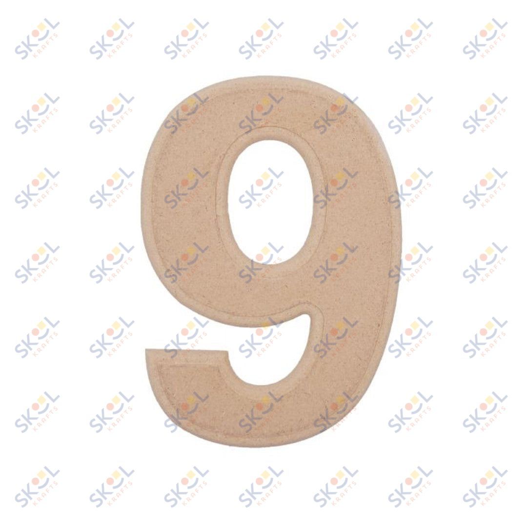 6" Wood Number "0"