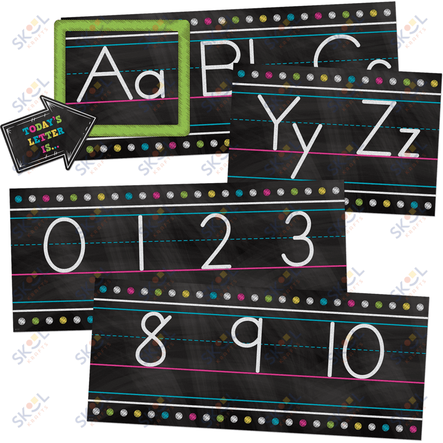 Chalkboard  Alphabet Line Bulletin Board Set