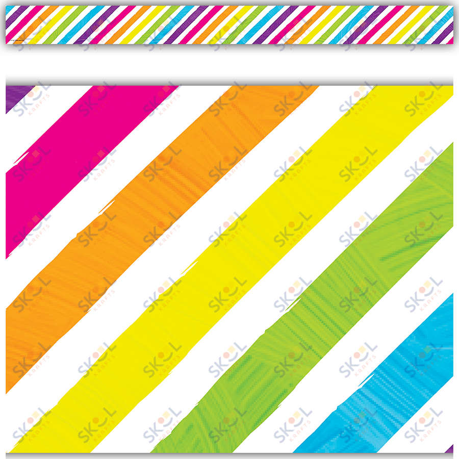 Bright Striped Straight Border 12/pk