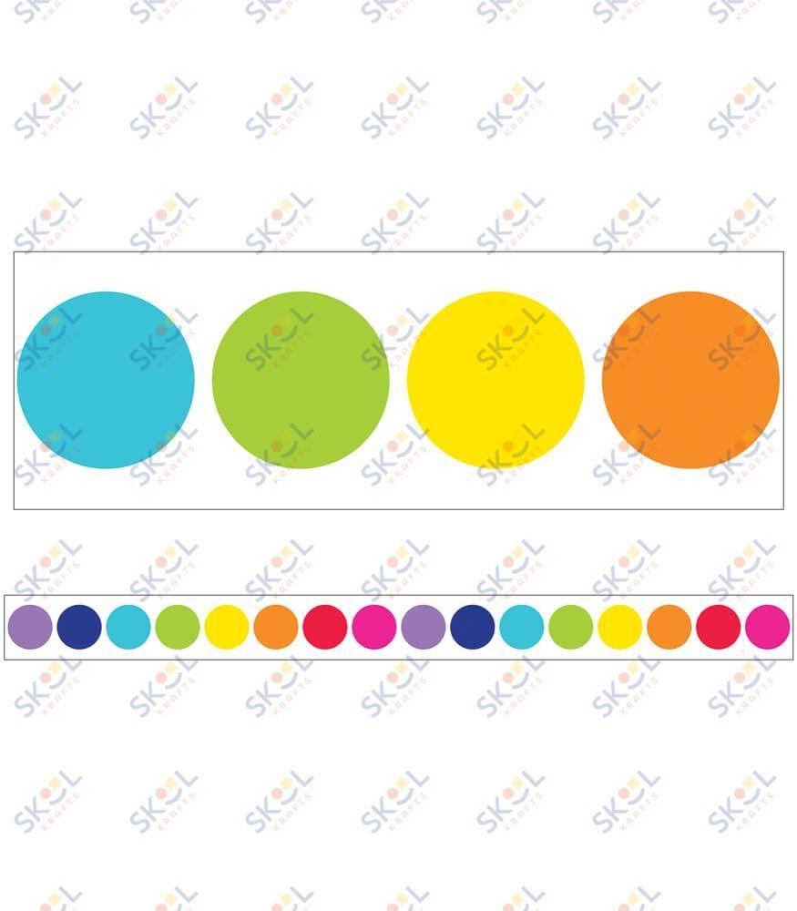 Rainbow Dot Straight Border 12/pk