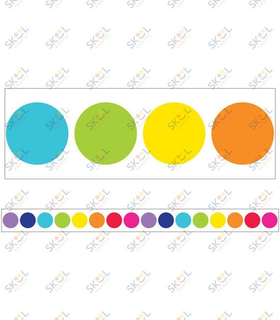 Rainbow Dot Straight Border 12/pk