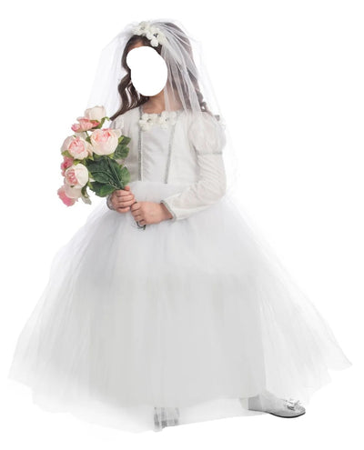 Bridal Princess Costume - Kids T4  (2-3 years old) Height: 36-39"  Waist: 26-28"