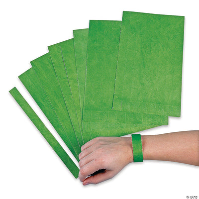 Self-Adhesive Paper Wristbands Green