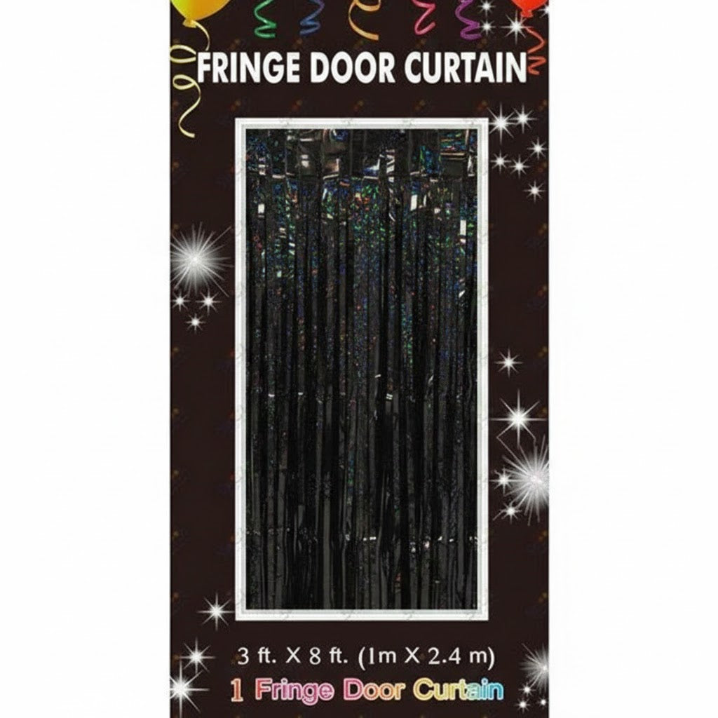 Fringe door curtain 3ft x 8ft (Royal Blue)