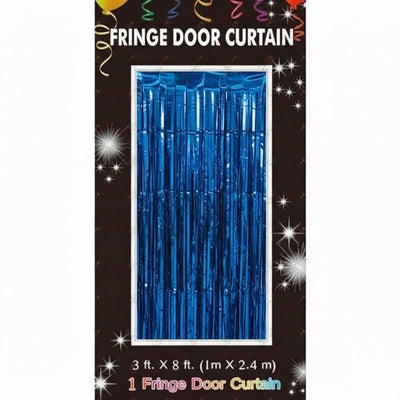 Fringe door curtain 3ft x 8ft (Royal Blue)