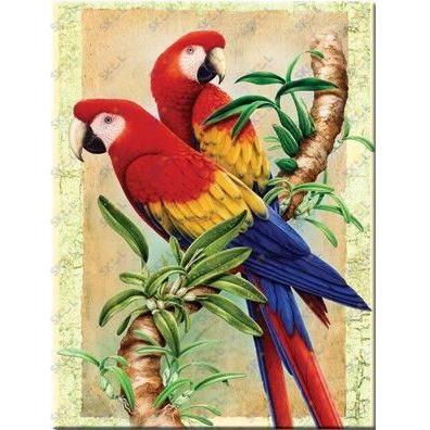 Small Bamboo Parrots Paint by Number
