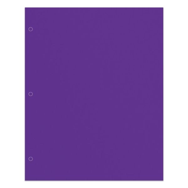 Two Pocket Paper Folder Purple 1/pk