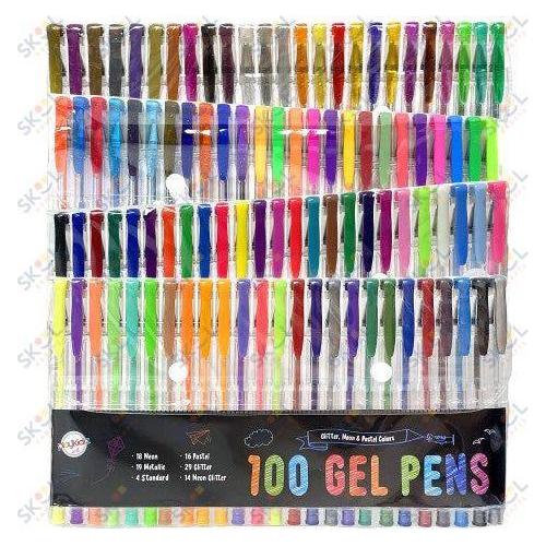 Fine Point Colored Gel Pens 100/pk Skool Krafts