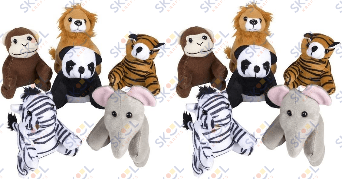 Plush Zoo Animal 5" 12/pk