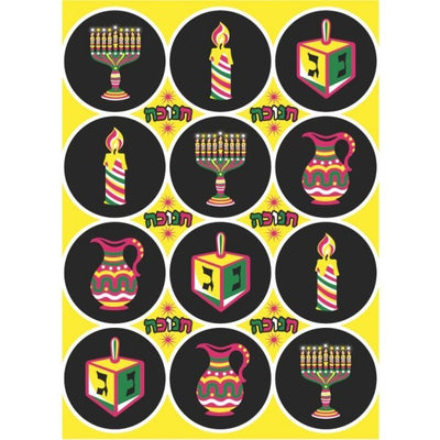 Chanukah Stickers 3/4" 10 Sheets