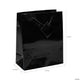 Paper Bags Black Medium 7.5" x 3.5" x 9" 12/pk