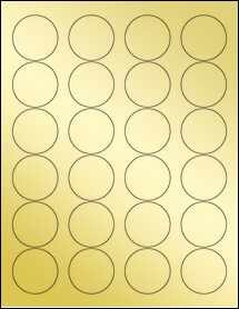 Circle Gold round labels 1 5/8" 24/pg 20/pk