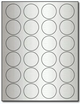Silver Foil Labels Round 24/pg 20 sheets