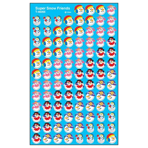 Super Snow Friends Stickers 7/16" 800/pk