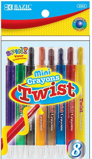8 Color Mini Propelling Crayons