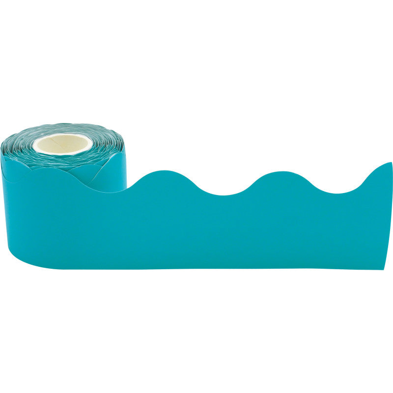 Teal Scalloped Rolled Border Trim 50ft