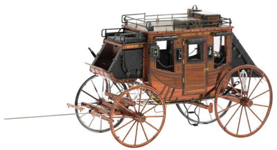 Metal 3D Puzzle, Wild West Stagecoach - COLOR