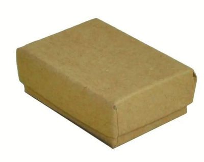 Brown Cotton Gift Jewelry Boxes 1-7/8" x 1 1/4" x 5/8" H 1/pc