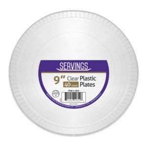 Clear 9" Plates 40/pk
