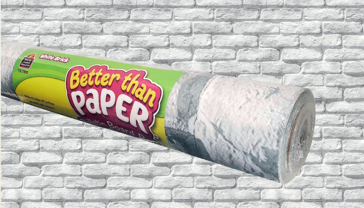 Better Than Paper White Brick Bulletin Board Roll 4' x 12'