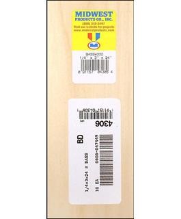 Basswood 1/4" x 3" x 24"