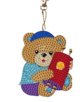 Rhinestone Cheery Bear Keychain- Torah Bear (Discontinued)
