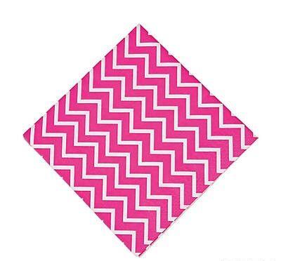Paper Hot Pink Chevron Luncheon Napkins 16/pk