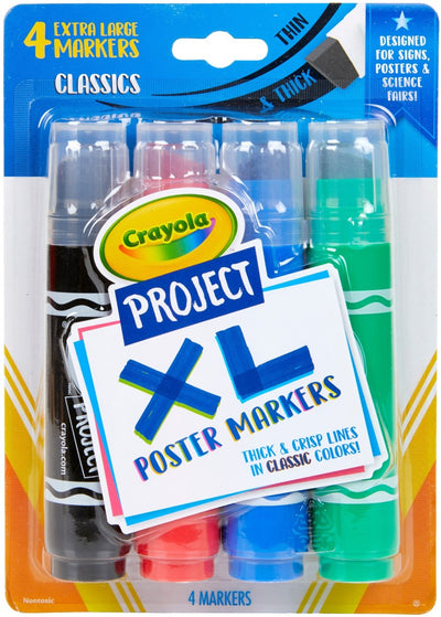 Crayola Project Poster Markers XL 4ct (Discontinued)