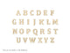Mini Wooden Letters 104pcs (4ea - 26 letters) Natural