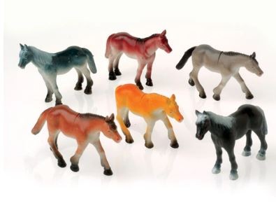 Jumbo Horse Toy Animals 4" 12/pk