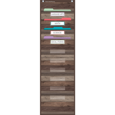 Dark Wood 10 Pocket Storage File