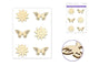 Paper Craft Emb: Laser Cut Wood Stickers 5"x8"