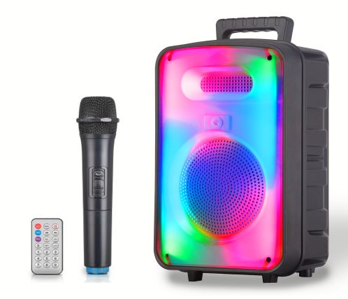 Bluetooth Loud Speaker With LED And wireless Mic