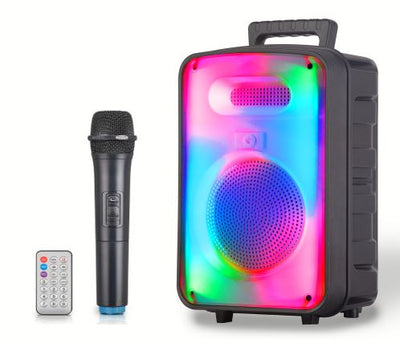 Bluetooth Loud Speaker With LED And wireless Mic