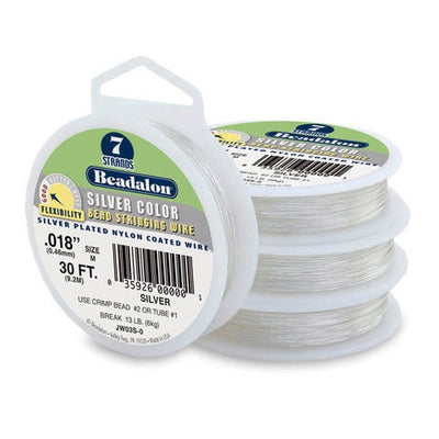 Wire - 7 Strand - Silver Clear - .015 inches - 30 feet (closeout)