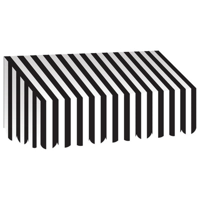 Black & White Stripes Awning 24" x 12.5" x 8"  1/pk