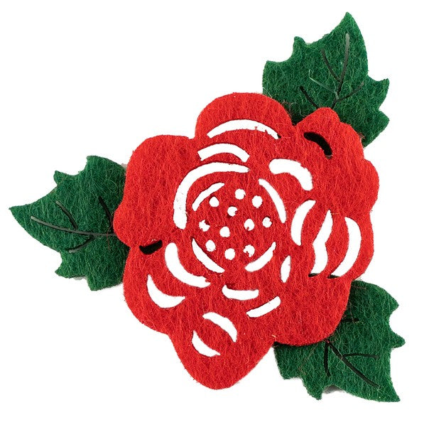 Rose felt shapes 8/pk
