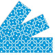 Floral Blue Borders 2 3/4in x 35 3/4ft 12/pk (Discontinued)