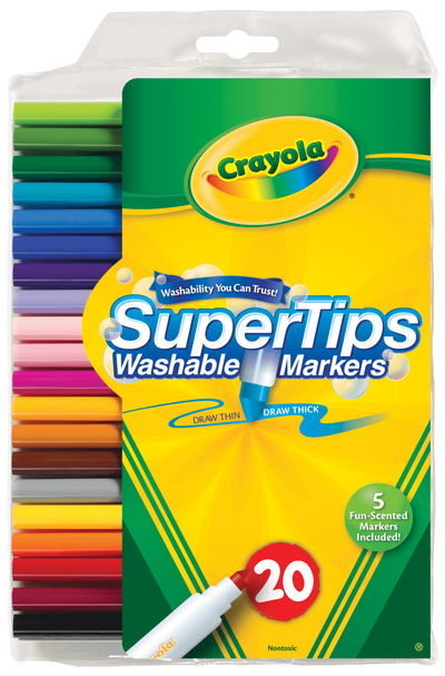 Crayola Super Tip Washable Markers 20/pk