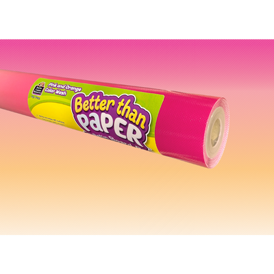 Better Than Paper Pink And Orange Washi Bulletin Board 4' x 12'